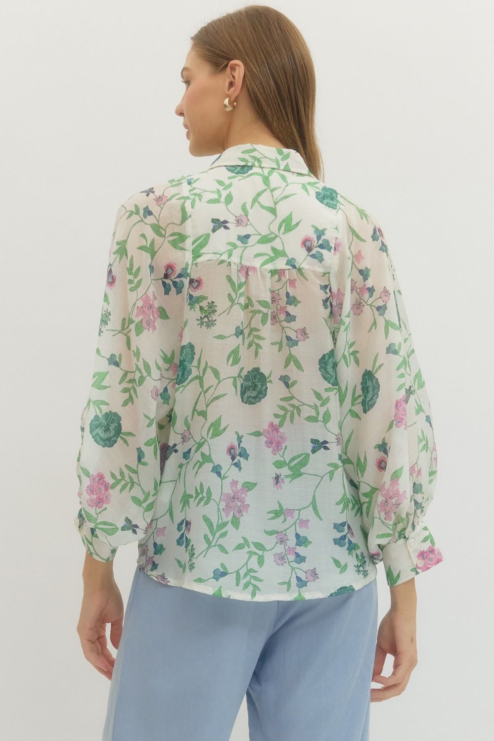 Floral Semi-Sheer Top