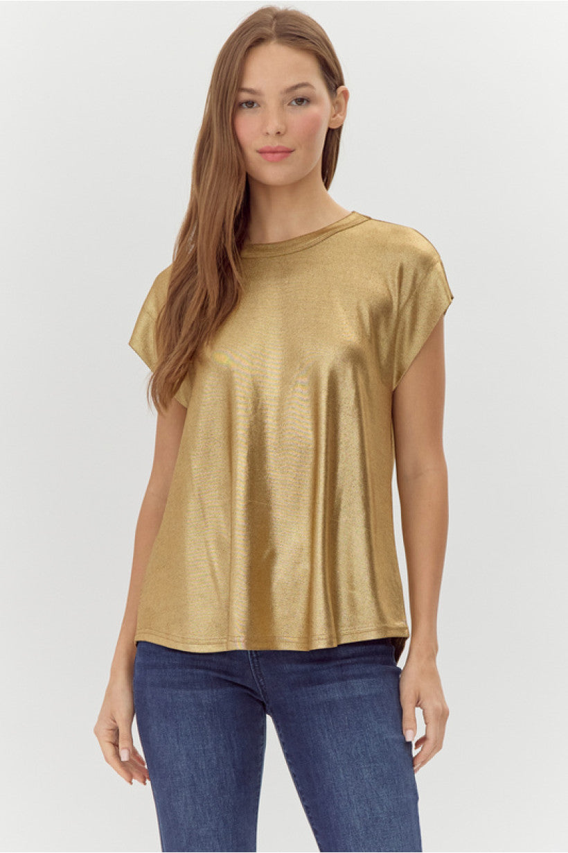 Gold Crew Top