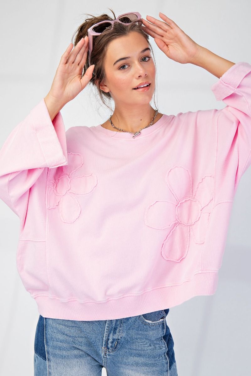 Flower Patch Washed Pullover