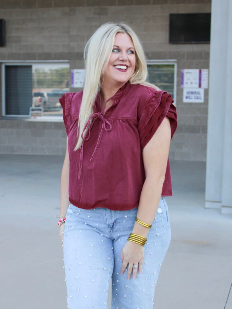 Marley Layerz Top - Maroon