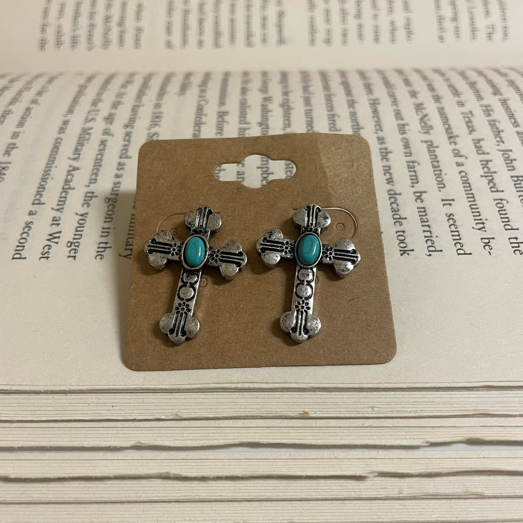 PF Western Cross Earrings