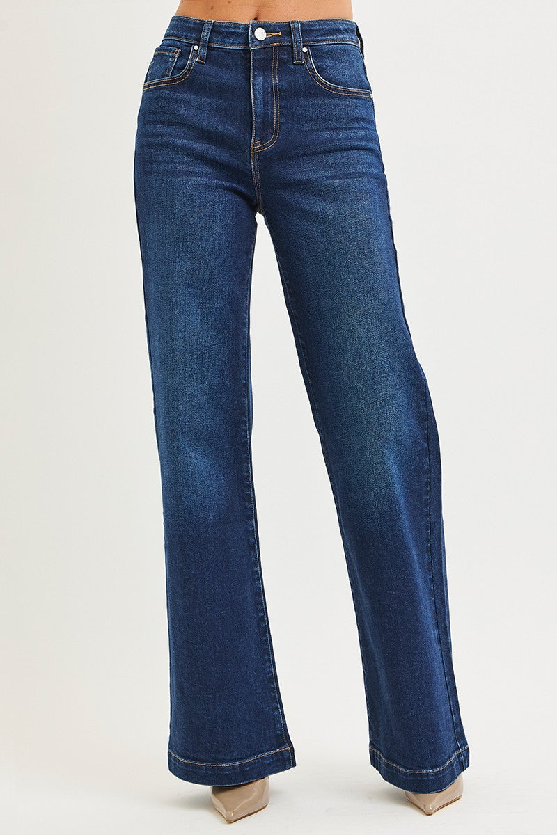 Blue jeans on a white background