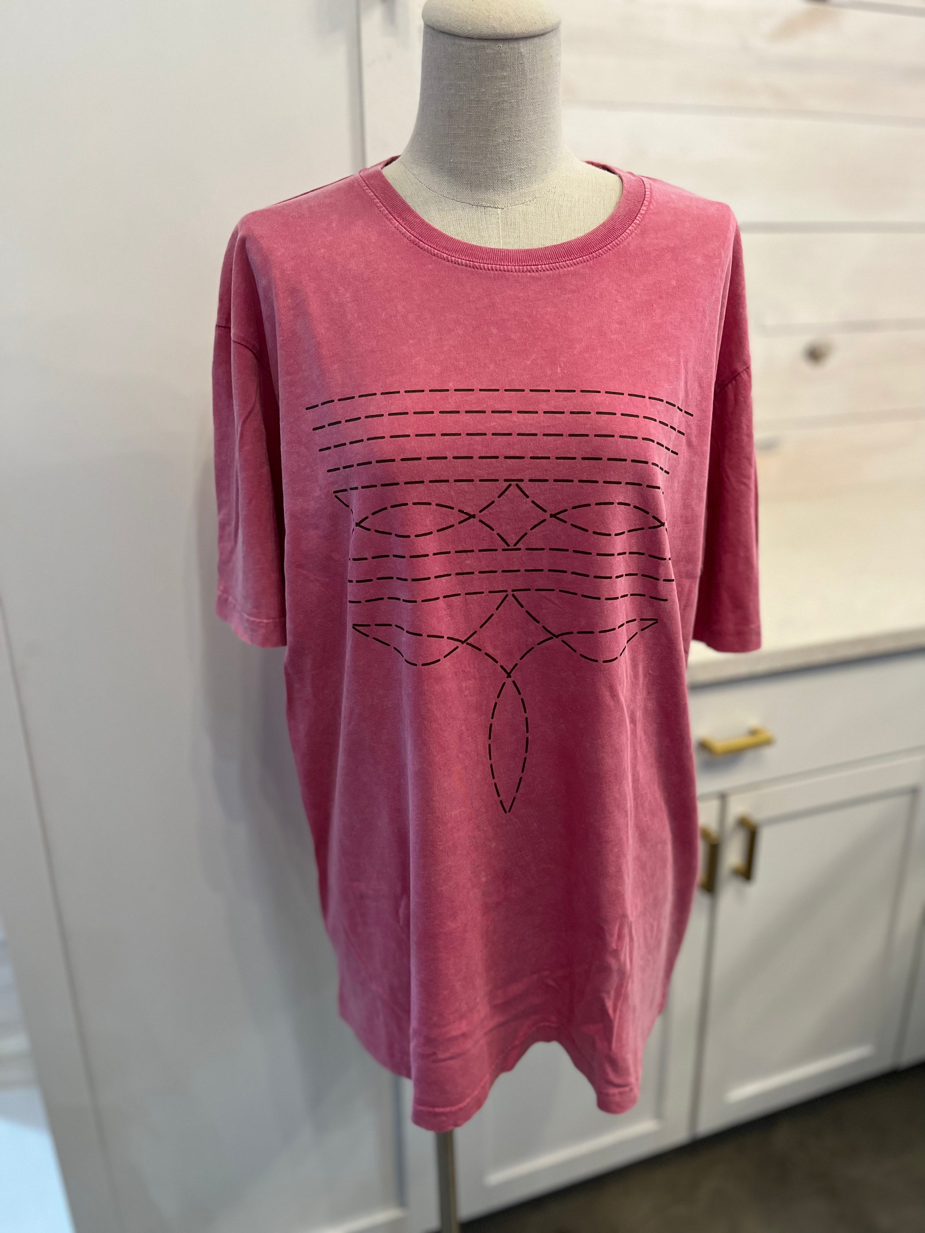 Cowboy Boots Toe Stitch Tee