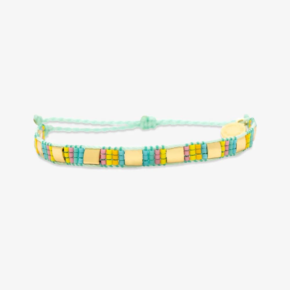 Sunset Beach Bead Woven Bracelet