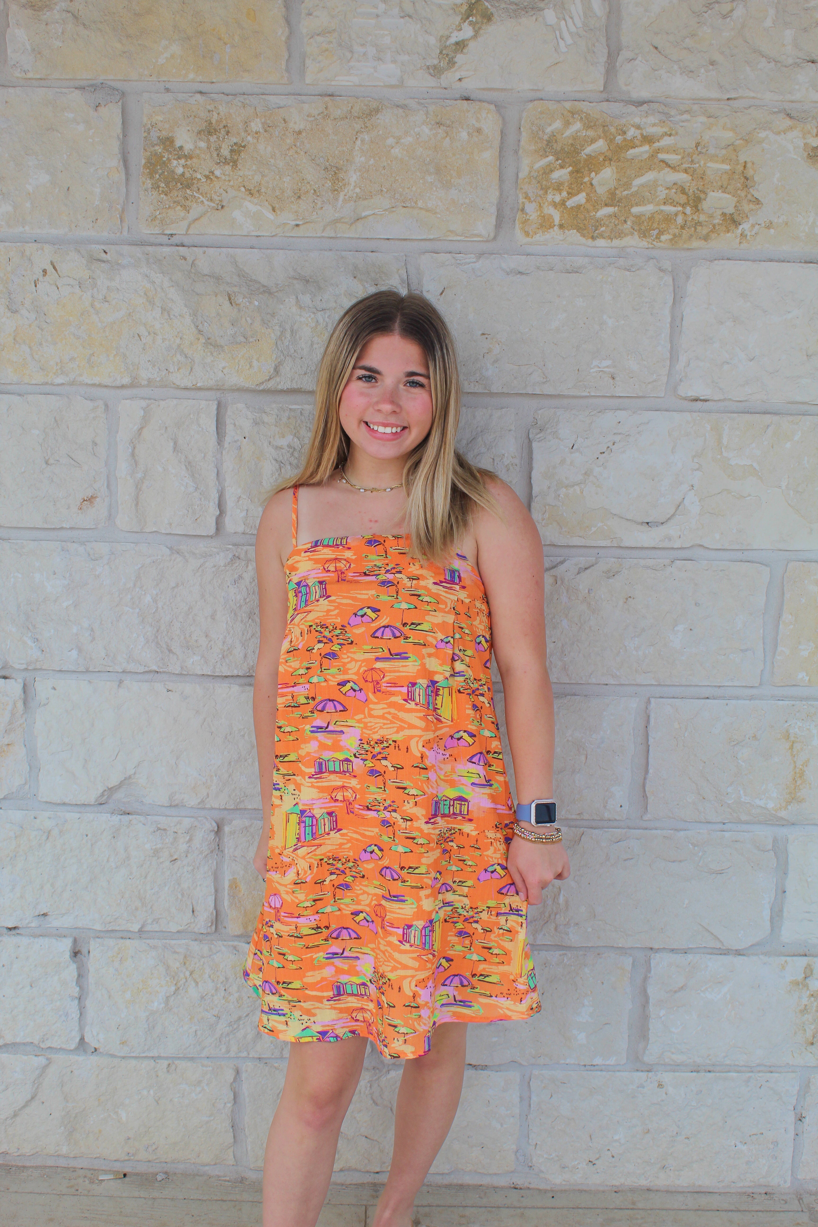 Golden Shoreline Cami Dress