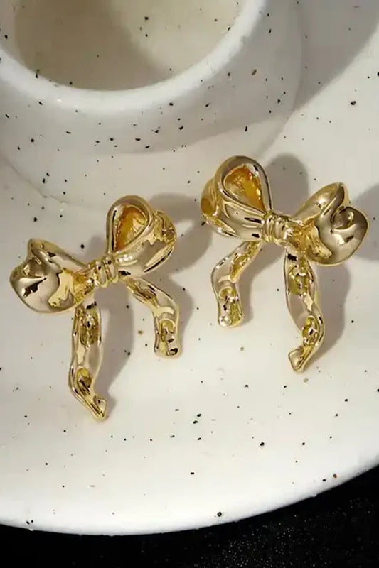 PF Natural Gold Bow Earrings