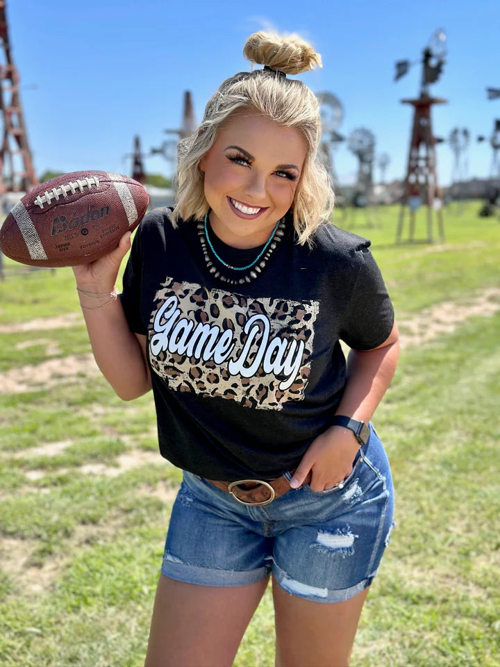 Game Day Glitter Leopard Tee
