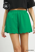 Island Green Scallop Shorts