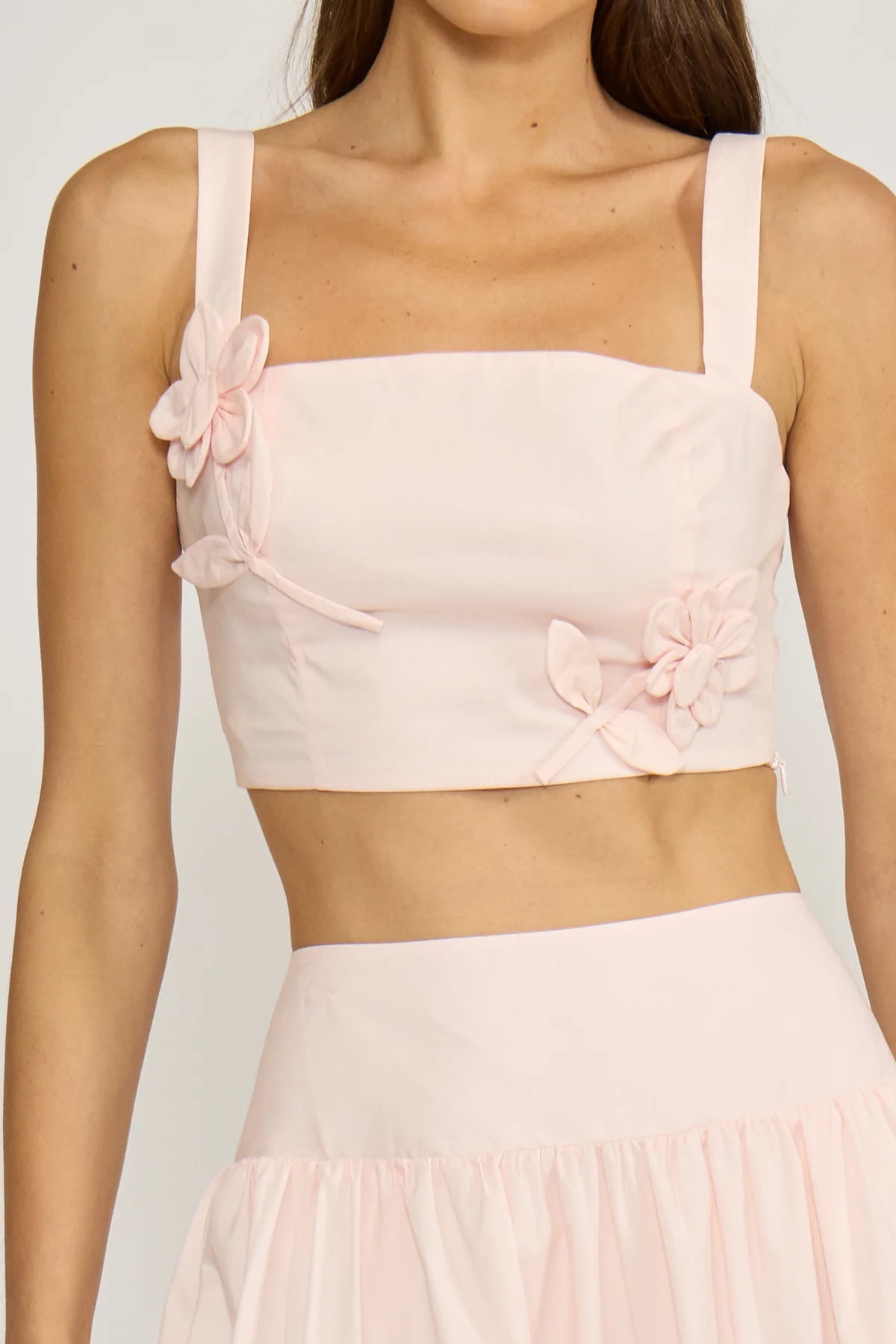 light pink crop top