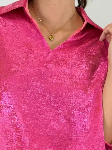 Cynthia Metallic Top