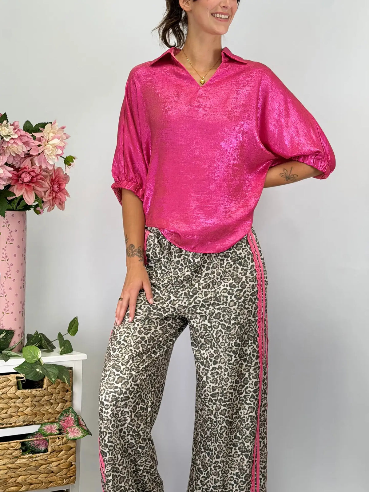 Cynthia Metallic Top