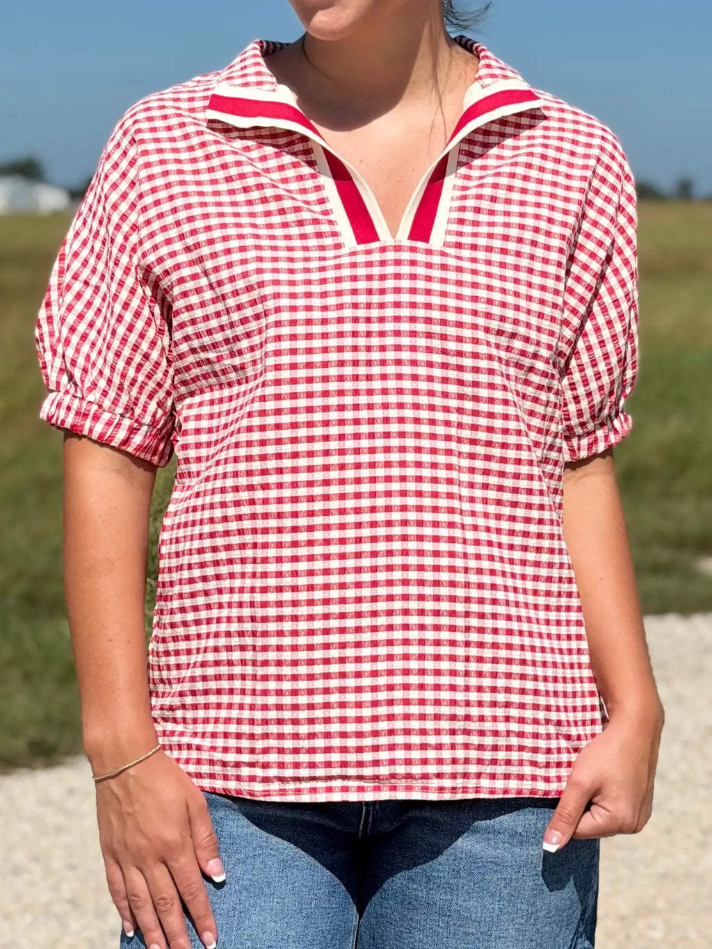 Gemma Plaid Bouse
