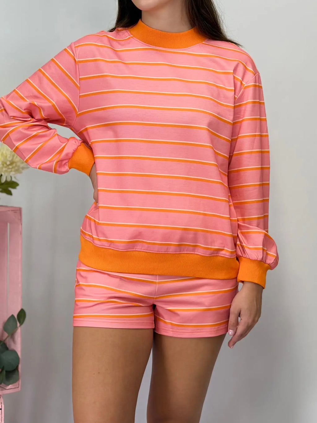 Tangy Striped Pullover