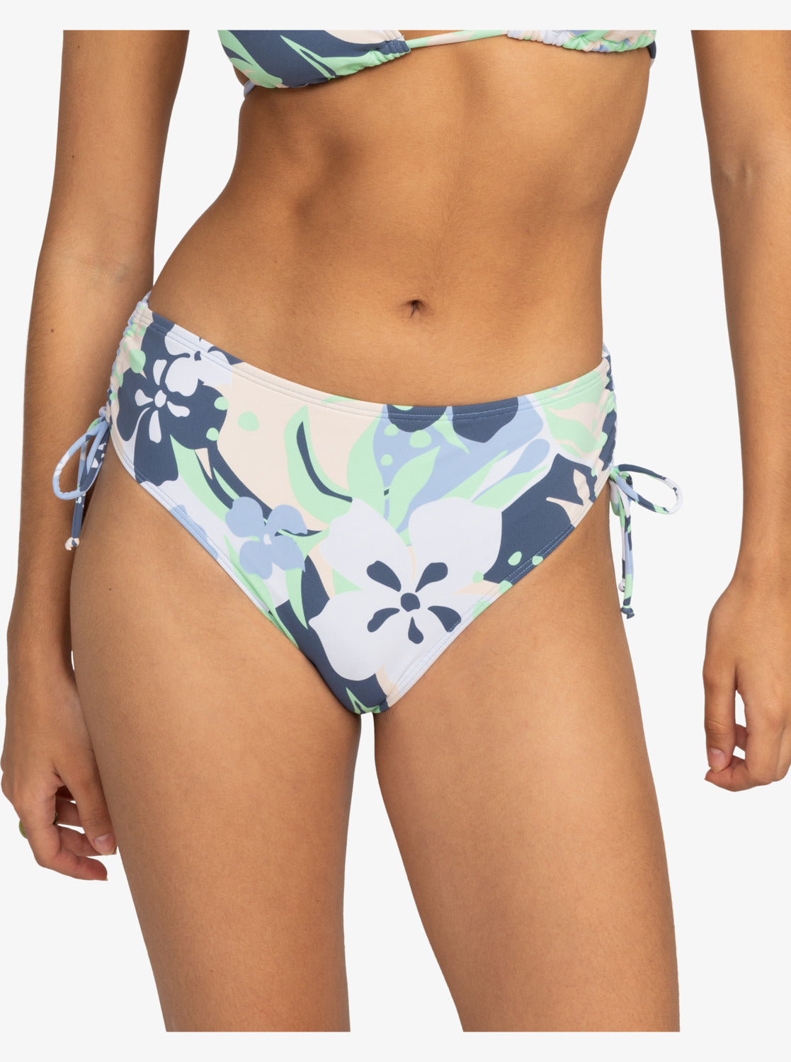 Printed Beach Classics Mod Lace Up Bikini Bottoms