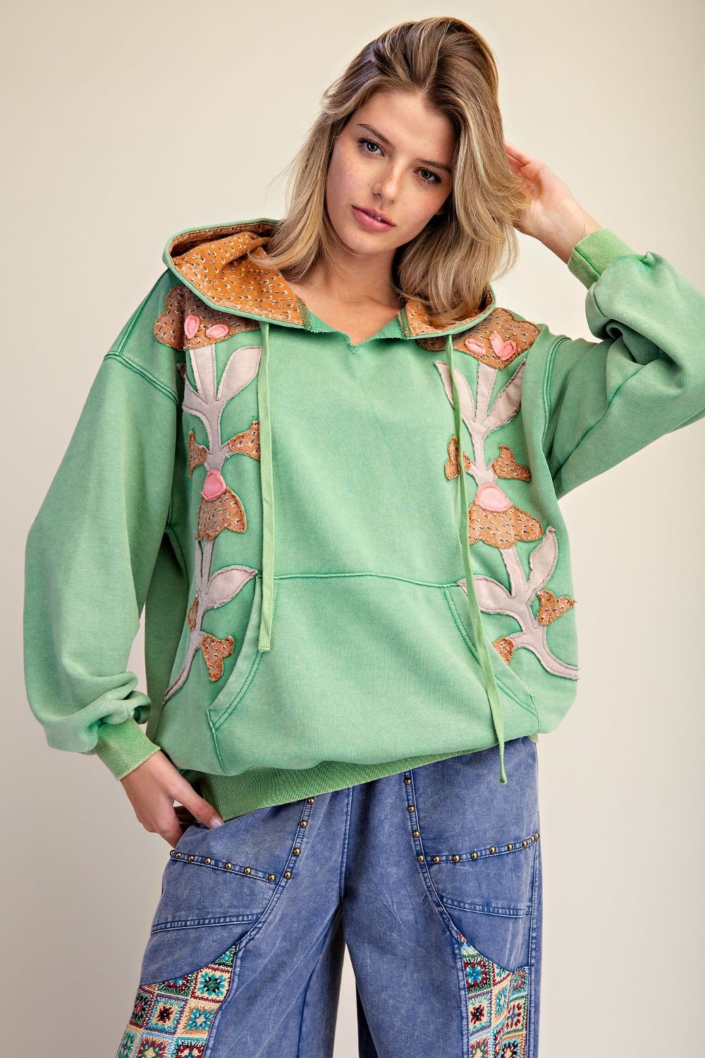 Floral Patch Hoodie