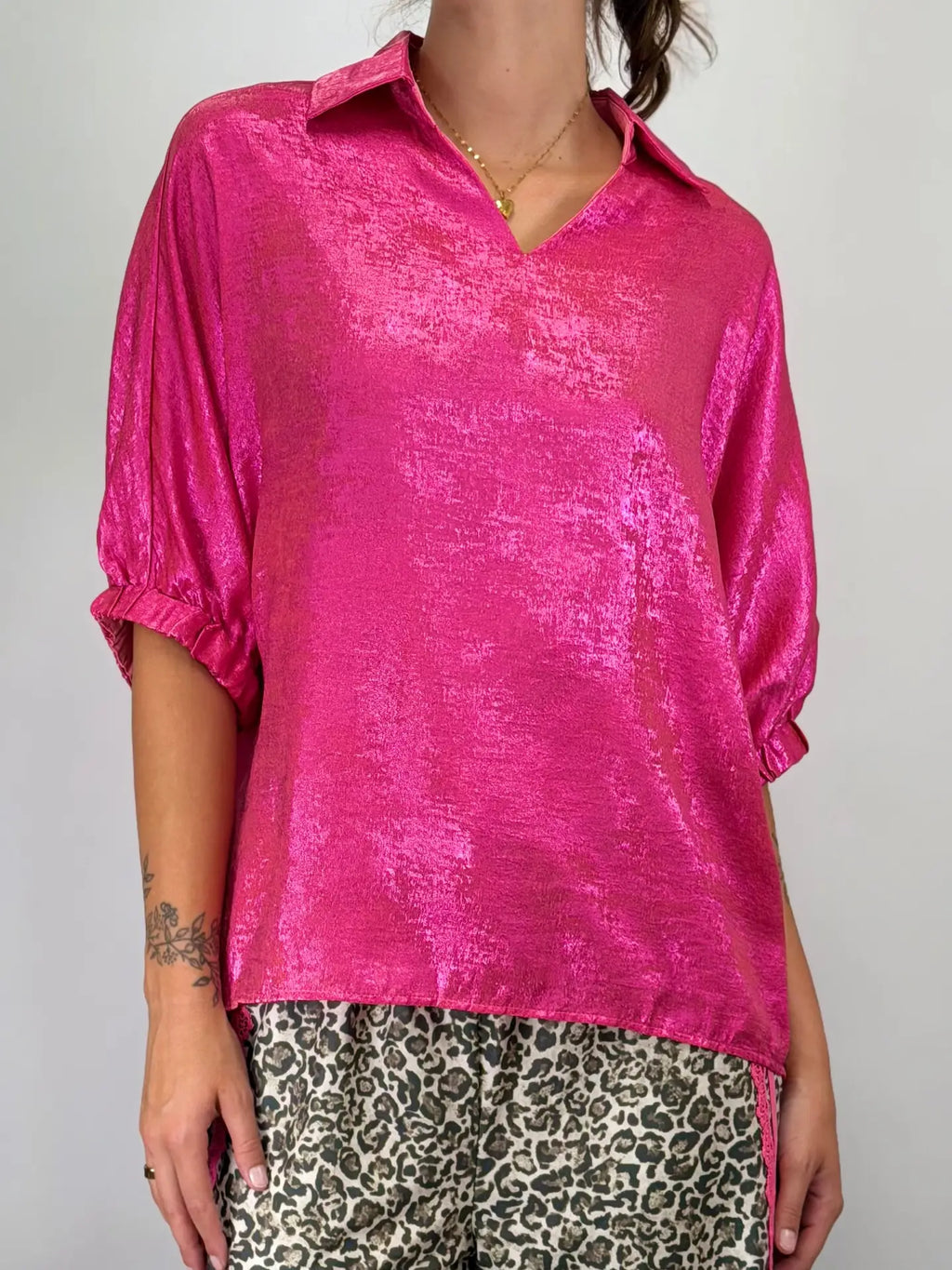 Cynthia Metallic Top