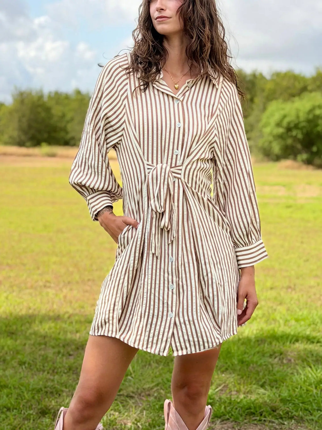Loretta Striped Dress