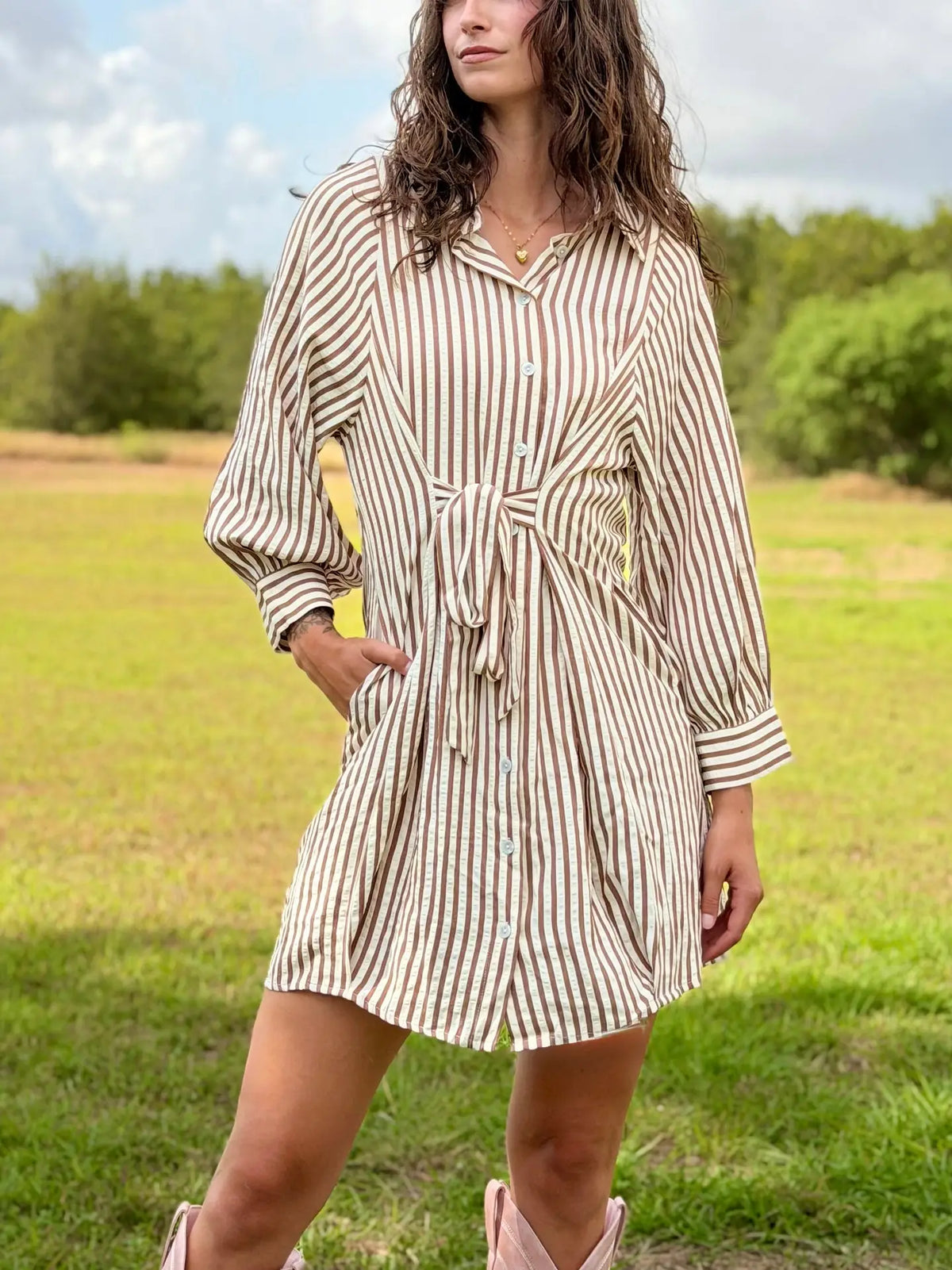 Loretta Striped Dress