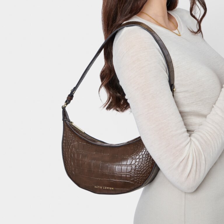 PF Marni Faux Croc Small Shoulder Bag
