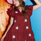 Maroon Star Dress