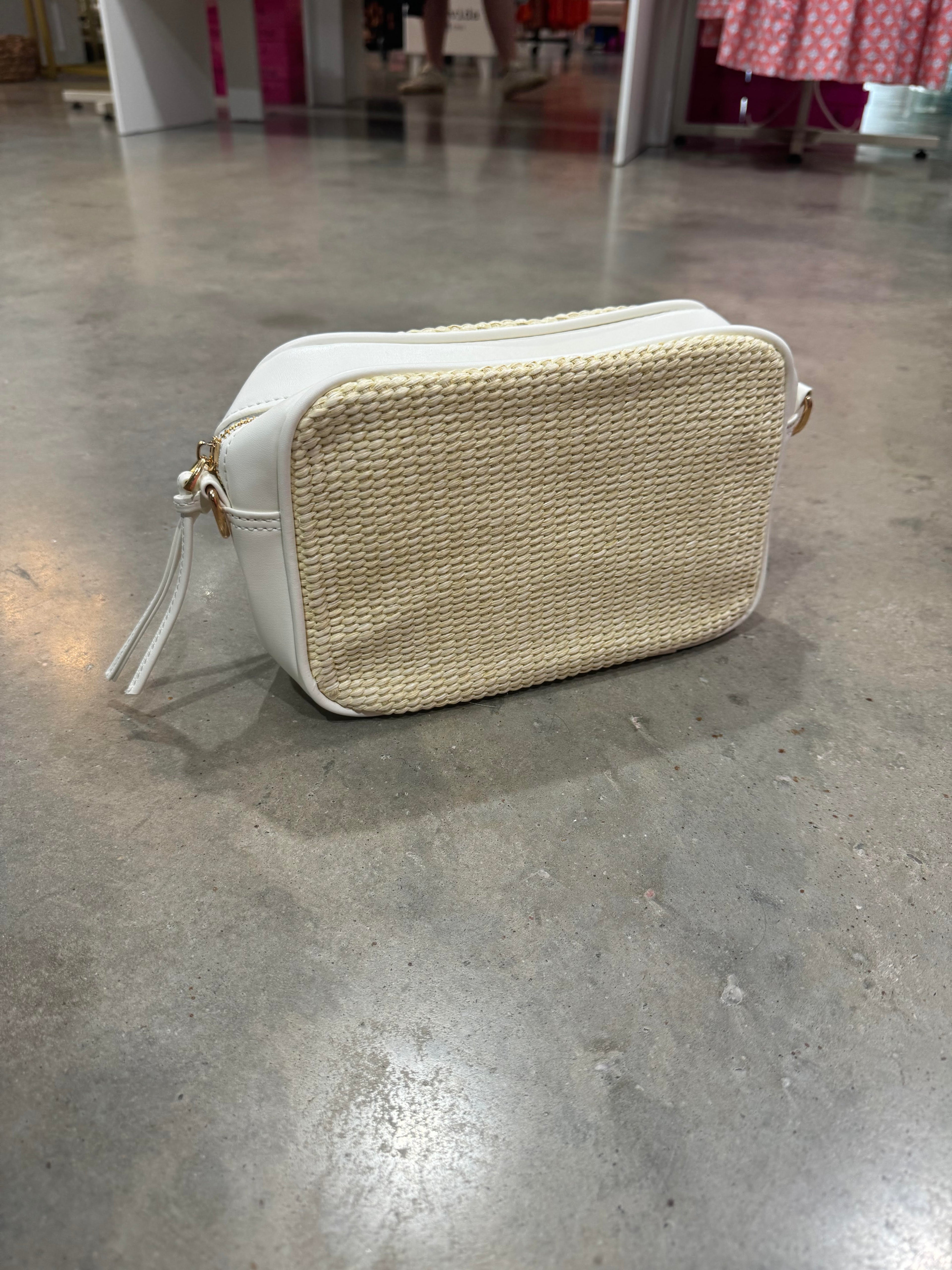 PF Straw Crossbody
