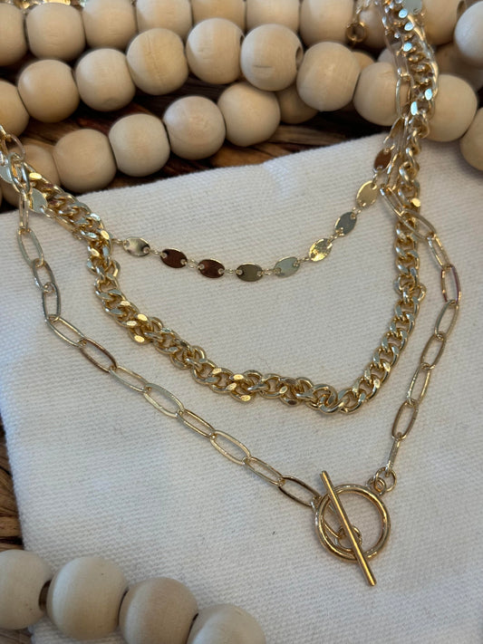 PF Milli Gold Layered Necklace