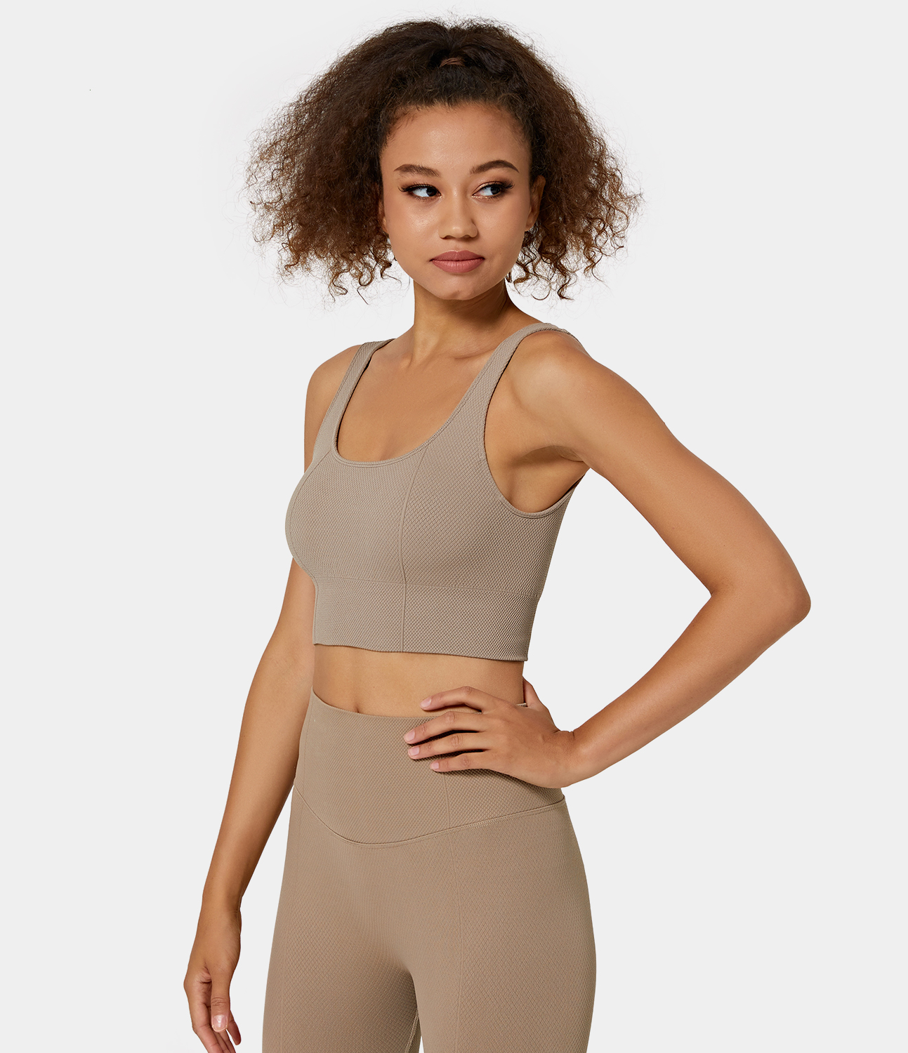 Halara Khaki Cropped Tank