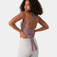 Halara Lavendar Criss Cross Crop