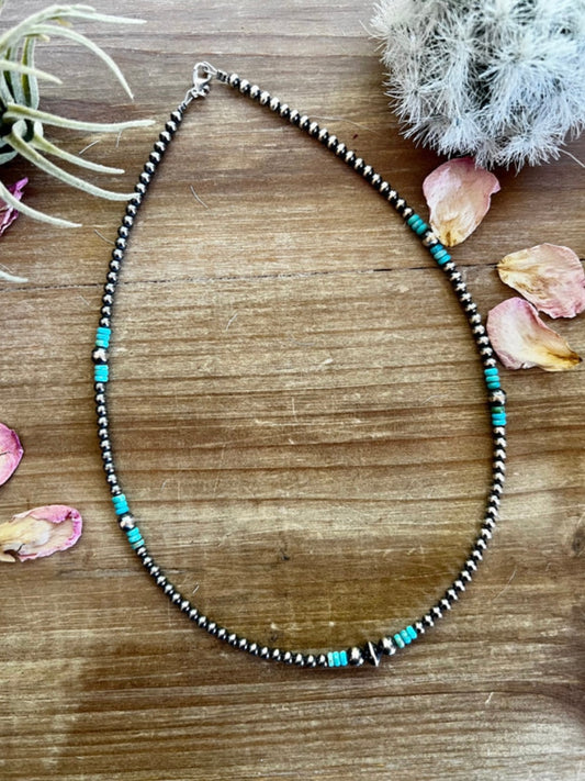 PF 19in Navajo Pearl & Turquoise Necklace