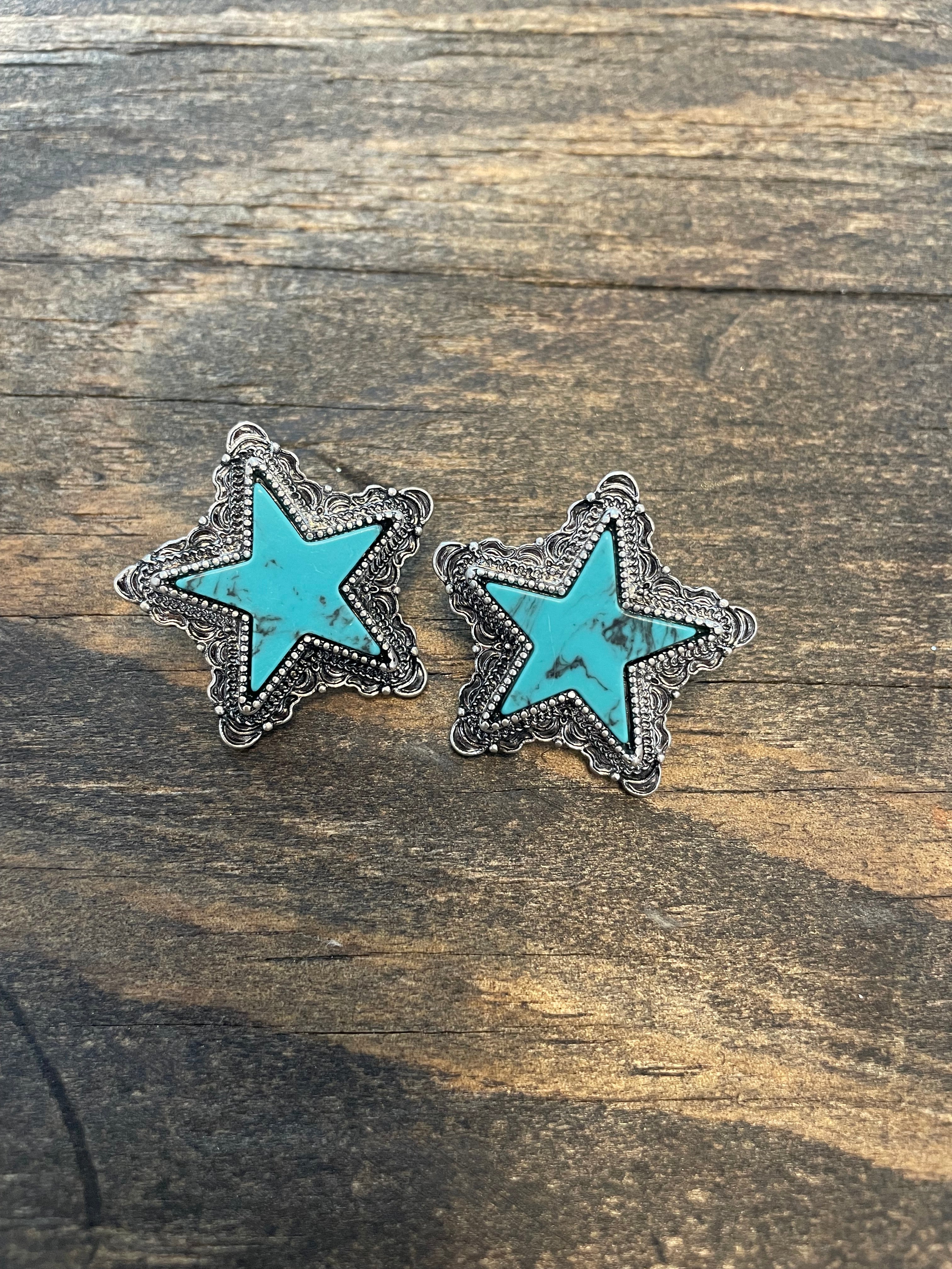 PF Turquoise Star Studs