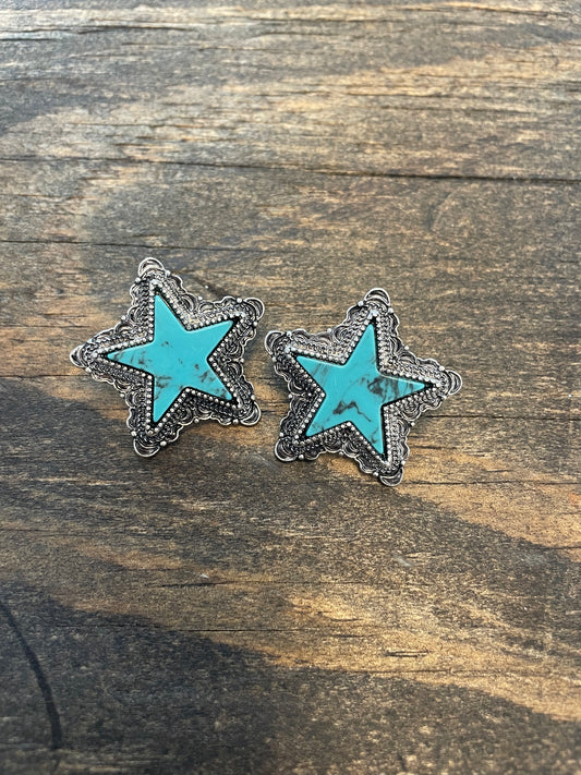 PF Turquoise Star Studs