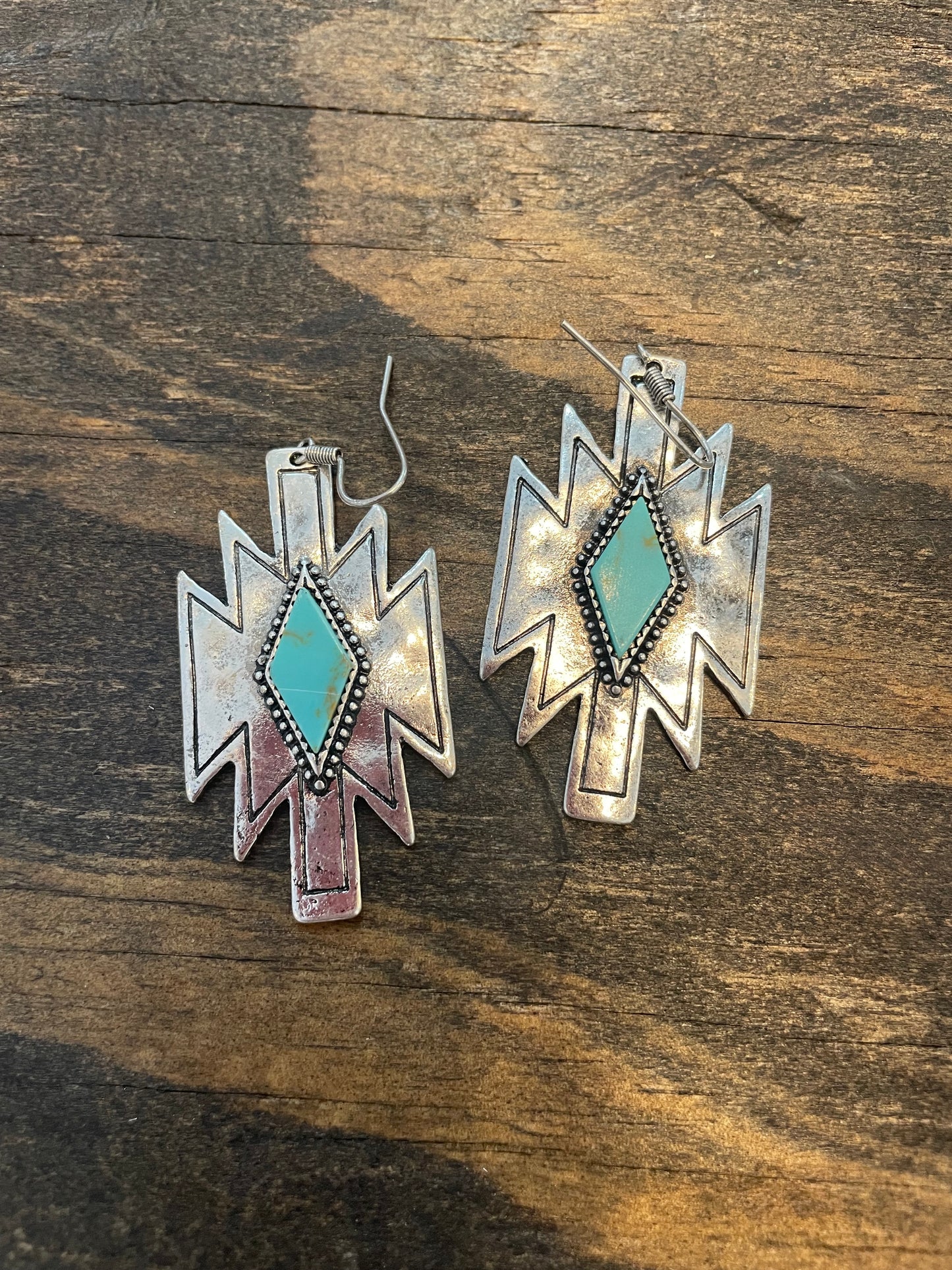 PF Turquoise Aztec Earrings