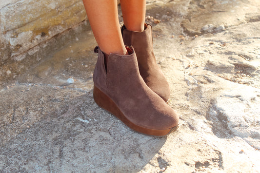 Burlingham Suede Wedge Bootie