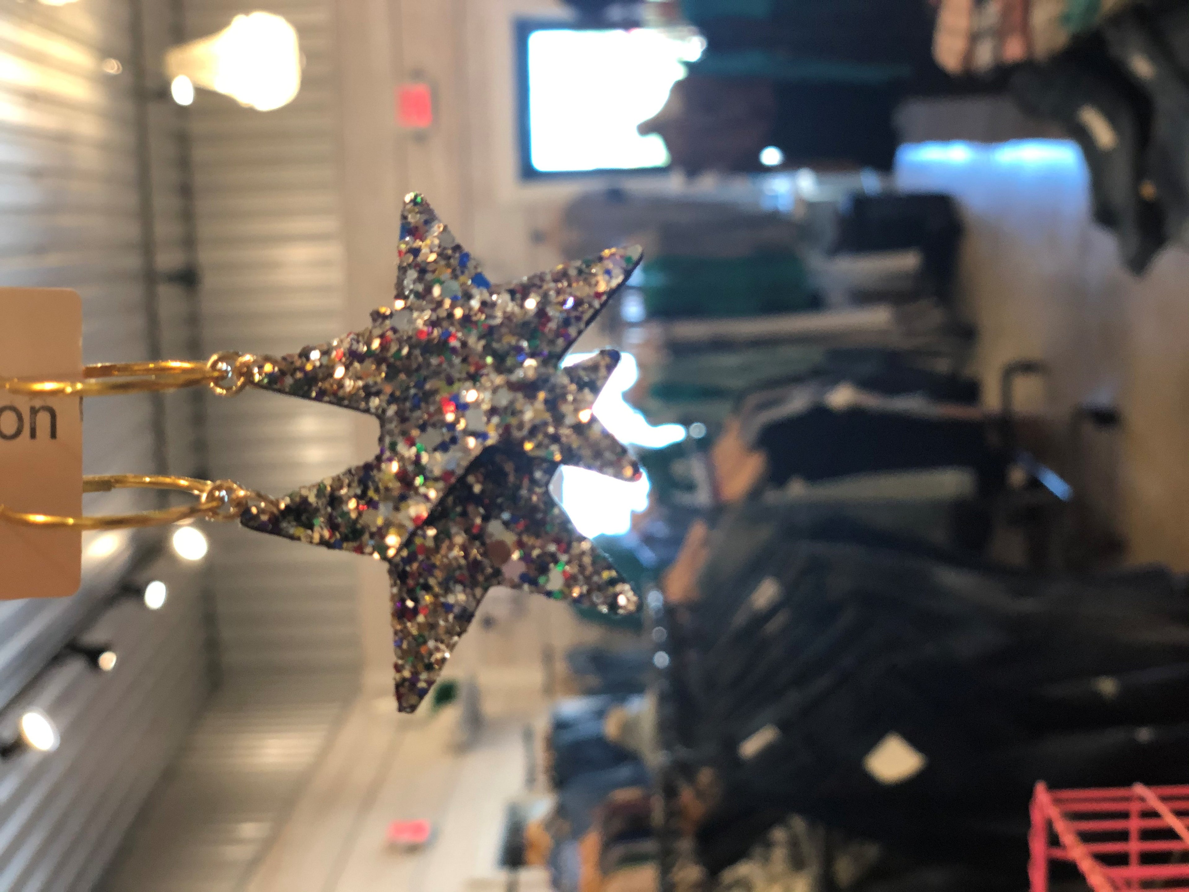 PF Confetti Star Dangle Earrings