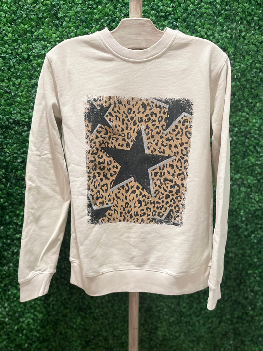 Leopard Star Sweatshirt