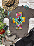 Callie Floral Cross Tee
