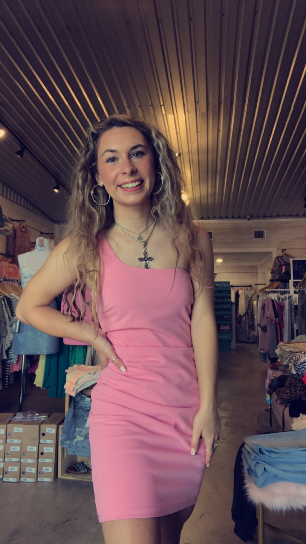 One Shoulder Mini Dress