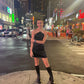 Chain Strap Halter Mini Dress