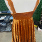 Pumpkin Velvet and Lace Dress