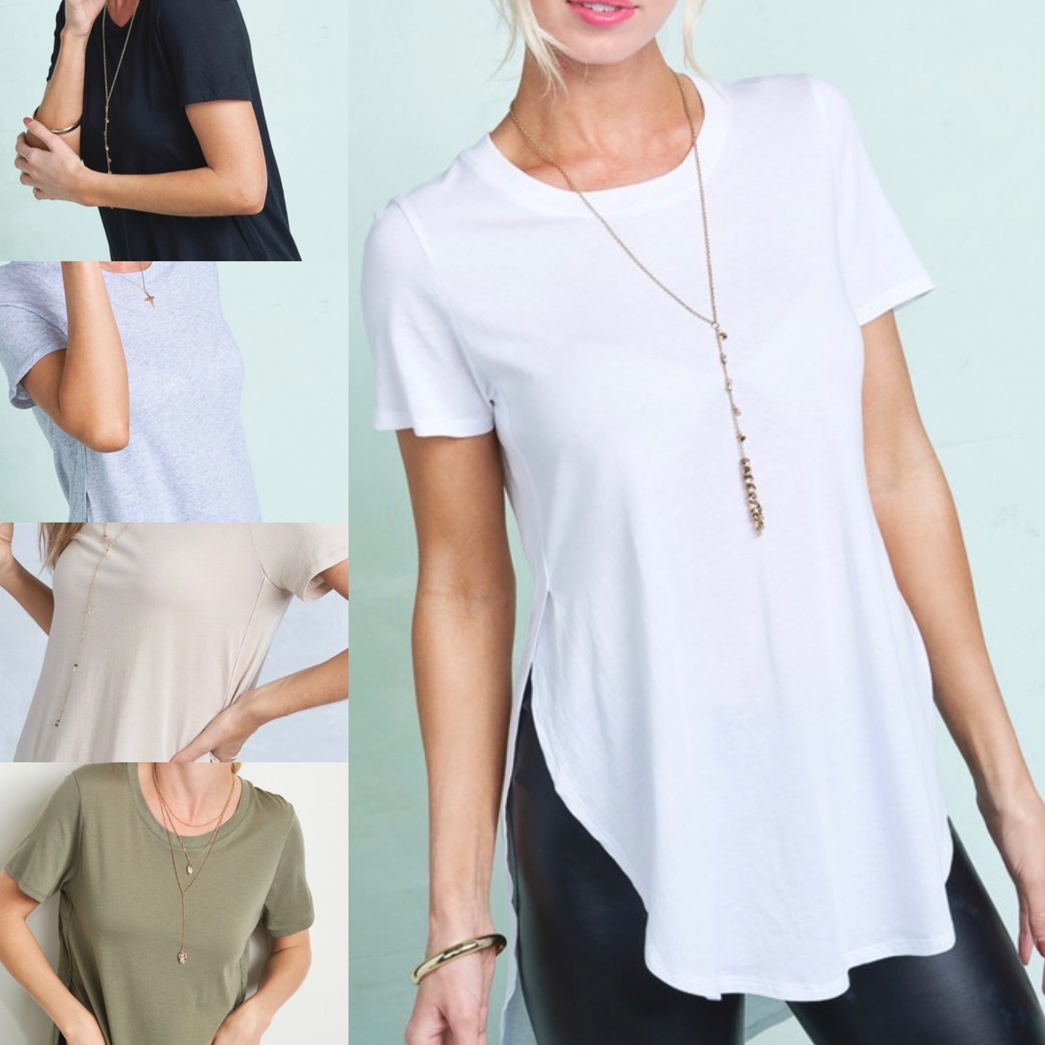 Basic Side Slit Tee
