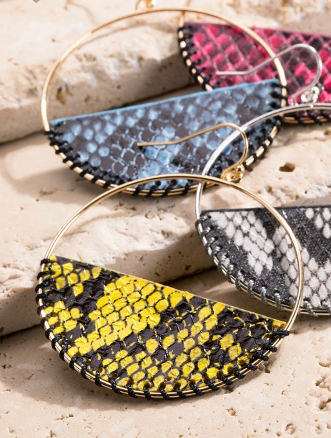 Faux Snake Dangle Earrings