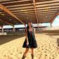 Black Tiered Poof Dress