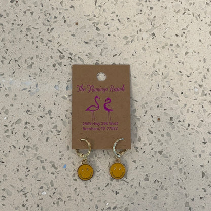 PF Graphic Gold Acylic Earrings