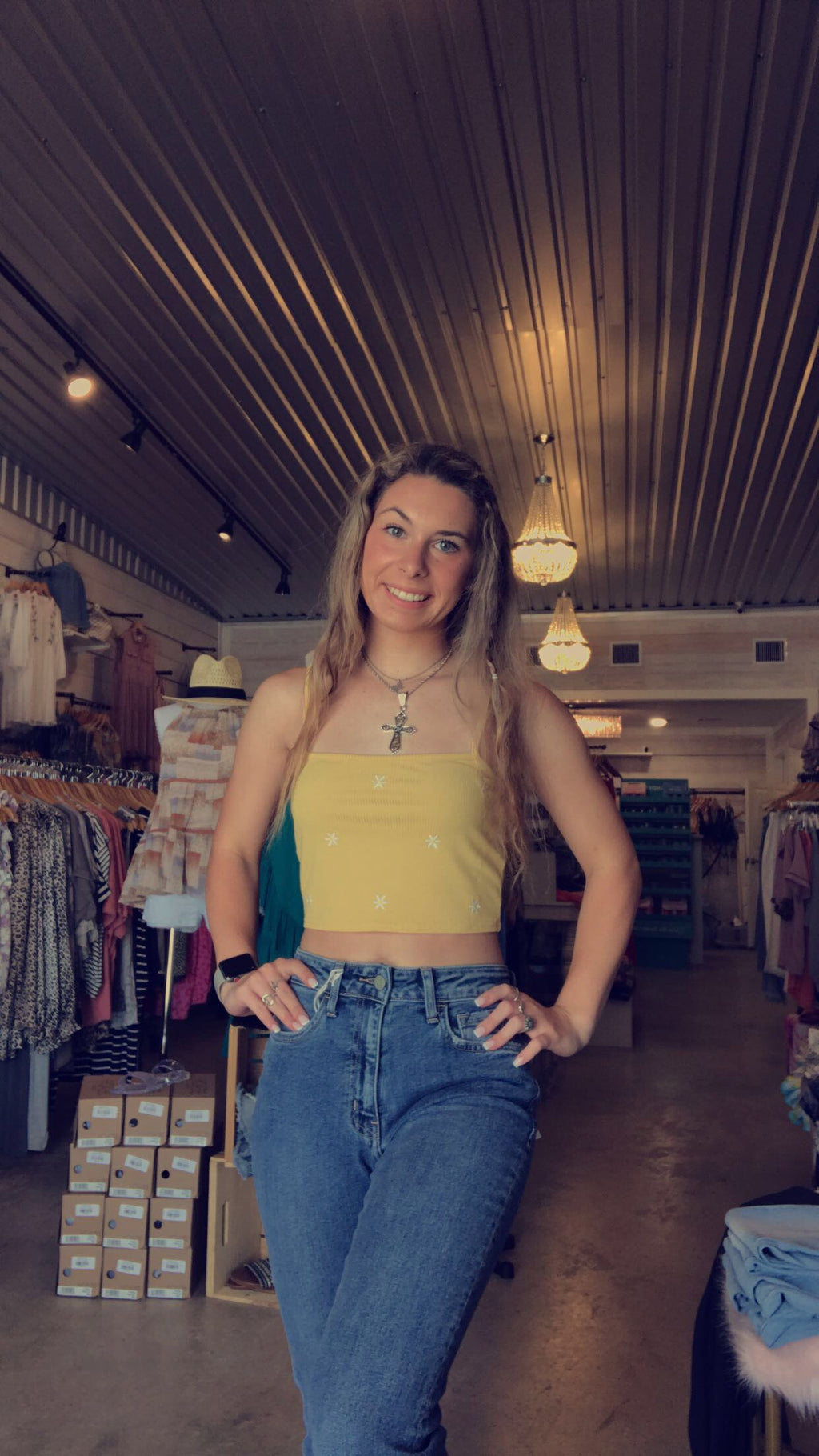 Embroidery Tank Crop