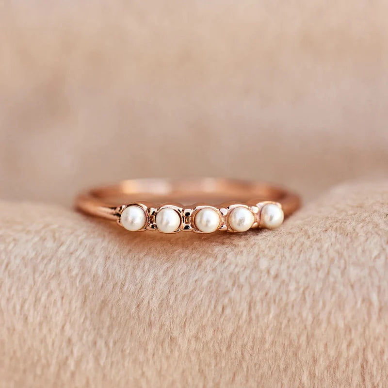 Mini Pearl Pave Ring